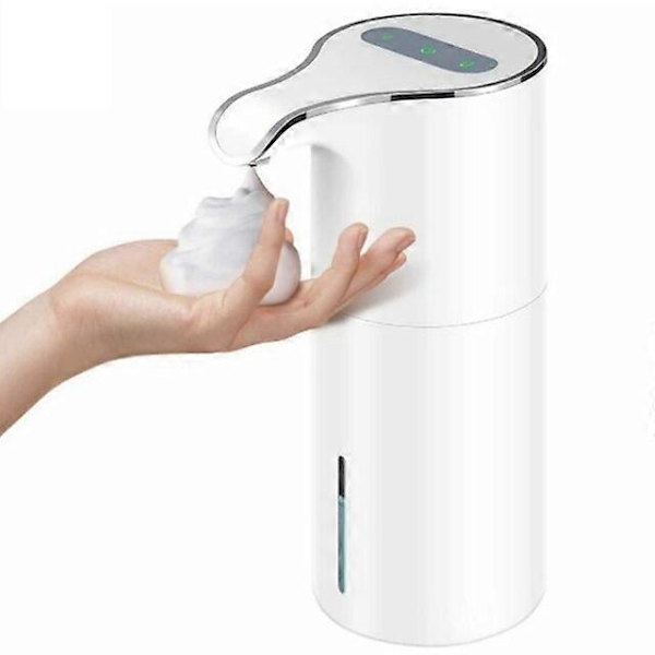 Automatisk tvåldispenser Beröringsfri 450ML USB-laddning Infraröd induktion Intelligent handdesinfektionsmedel Skumtvåldispenser White