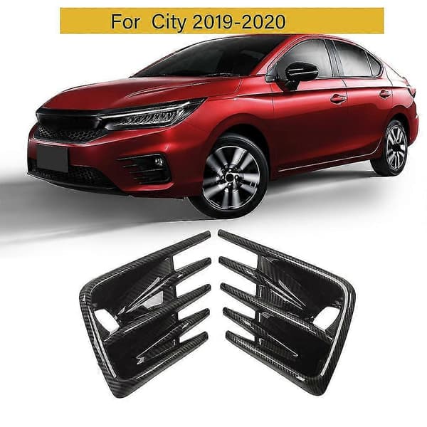 Par for 2019 2020 Karbonfiber Frontfanger Tåkelys Lampe Deksel Rammer Biltilbehør