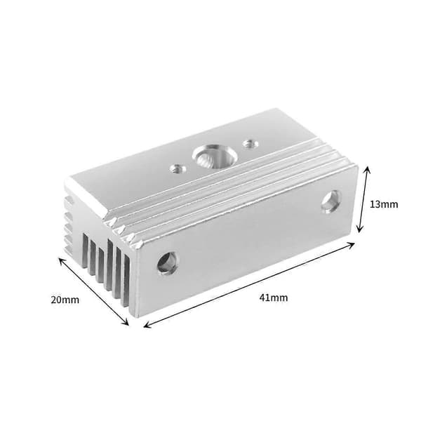 5 stk. køleblok til Sprite Extruder 3D-printertilbehør til Ender3 S1 Plus Pro/CR10 Smart Pro/-3 V3 SE Etc Silver