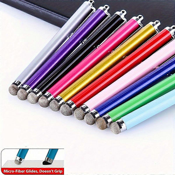 3/5/10 kpl/setti verkkokuitu kapasitiivinen kosketuskynä metallinen kosketusnäyttökynä kaikkiin kapasitiivisiin näyttöihin älypuhelin tabletti pudotus 3pcs-Random Color