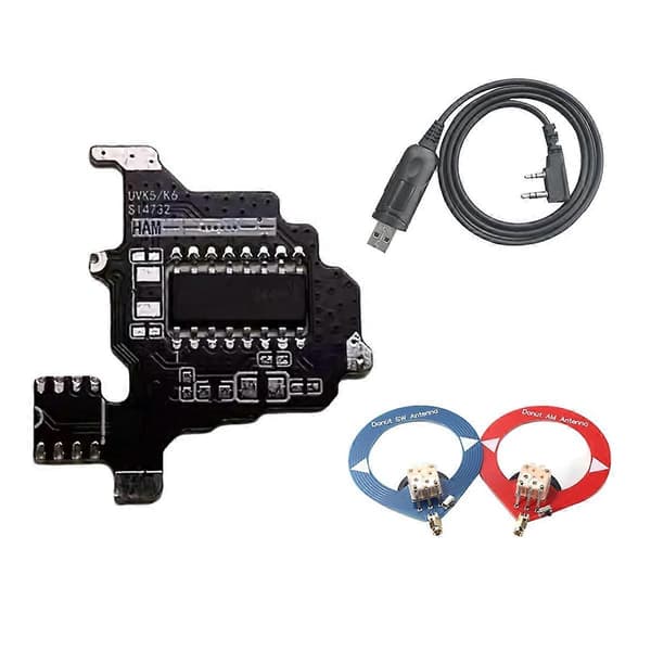 SI4732 Modul Modifikasjon+2XDonut Antenne for K5/K6 Kortbølgeradio Modul Intercom Modifikasjonsmodul Black