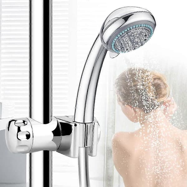 Dusjhodeholder, Universell hånddusjholder, Justerbar dusjhodeholder for hånddusj eller dusjhode ABS-plast, krombelagt dusjhodeholder