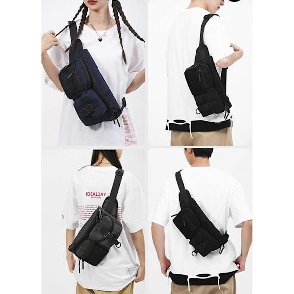 Kestävä vyölaukku useilla säilytysvaihtoehdoilla, crossbody-laukut ulkoilun harrastajille Gray