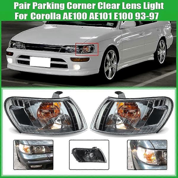 1 par parkeringshjørne klart glas lys til Ae100 Ae101 E100 1993-1997