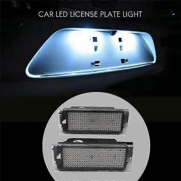2 stk. bil LED nummerpladelys til Renault Megane 2 Clio Laa 2 Megane 3 Twingo Master Vel