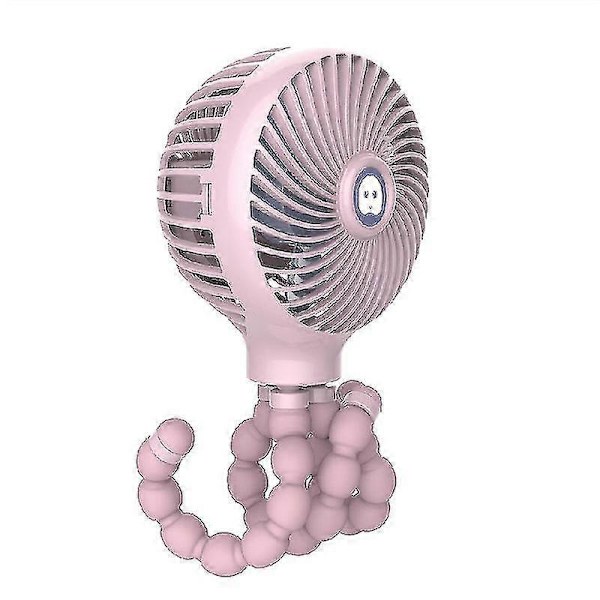 Pink-Mini Handheld Henkilökohtainen Kannettava Tuuletin Lastenrattaat Tuuletin Autonistuin Tuuletin Pöytätuuletin 29*11*8cm