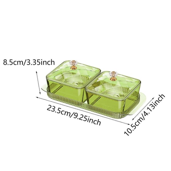 Tørket frukt snacks serveringsfat snacksbrett for benkeplate stue 2 rom grå 2 Grid Green Optional