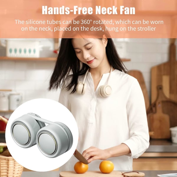 USB Hands-Free Neck -tuuletin 3 nopeudella (vihreä)