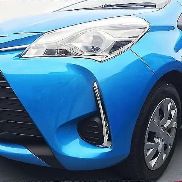 Chrome Front Tåkelys Deksel Stripe for Yaris Vitz 2017 2018 Støtfanger Tilbehør Trim Bil-Styling Silver