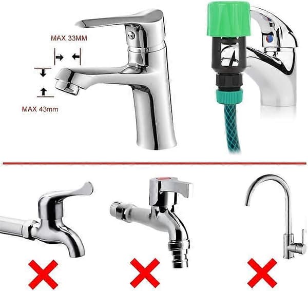 Universell köks- och trädgårdsslangadapter 11*5.5*5.5cm