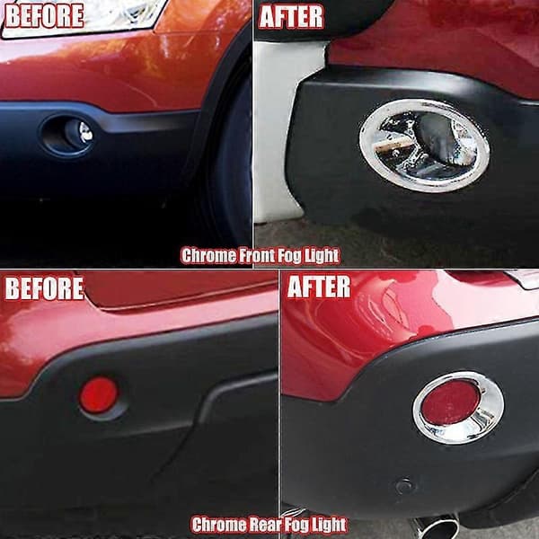 Til /dualis J10 2007-2009 Krom Forreste Baglygte Dæk Bumper Lampe Trim Støbning Pynt Ramme