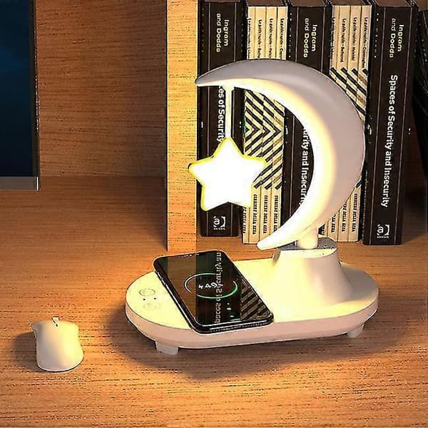 Bluetooth Høyttaler LED Nattlys Med Trådløs Lader Tree