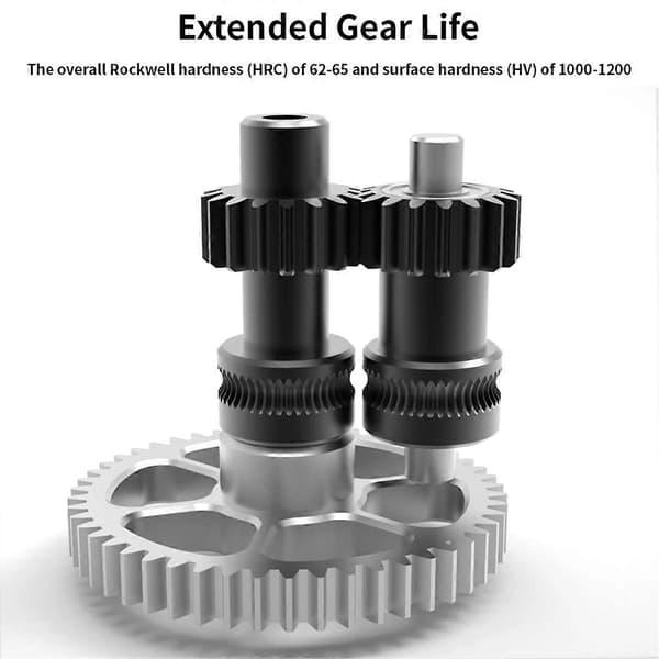 CNC Spur Gear Nano Coating One-Piece Rustfrit Stål Gear Ekstruder Gear til Mini Ekstruder til V0 3D Printer SilverBlack