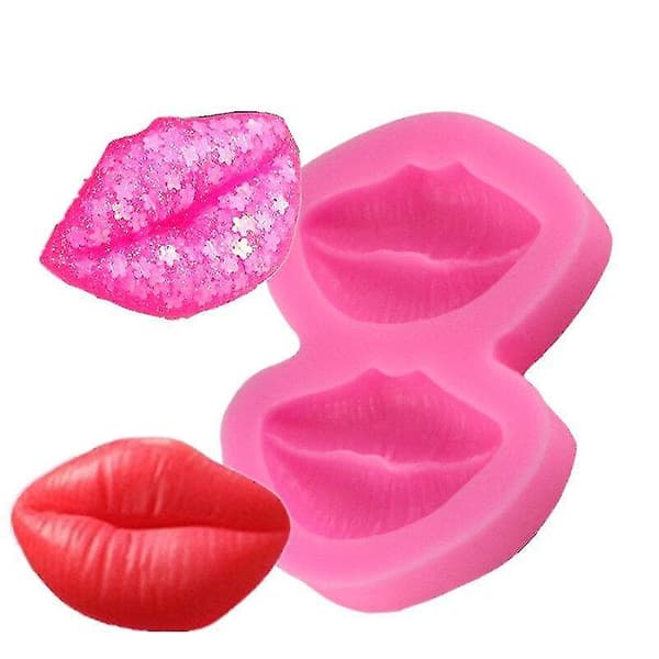 Kakeformer Den nye 2-hulls sexy leppe-styling aromatiske gipsformen 1 stk
