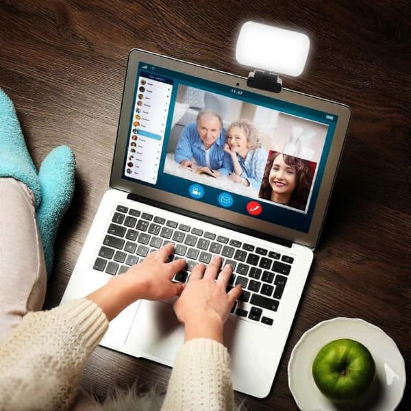 Videokonferensbelysning, LED-fyllnadsljus för laptop/dator