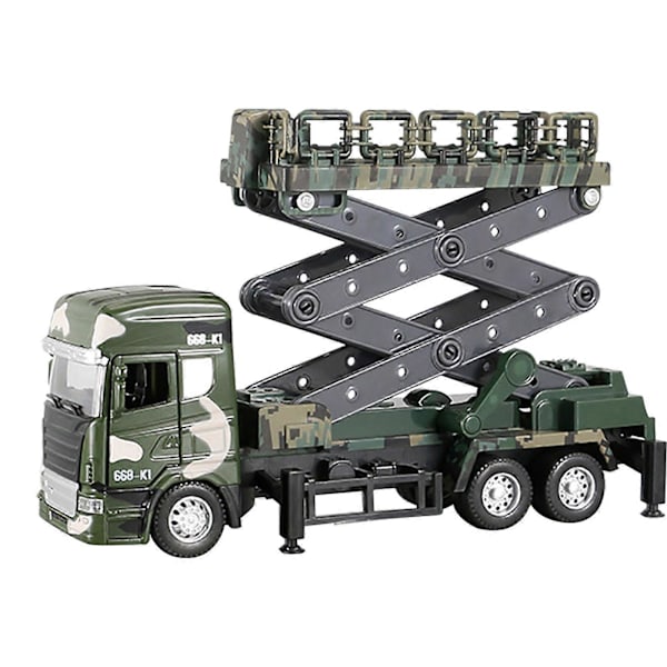 Armylift Leksaksbil, Gjuten Liten Militärbil, Activearmy Lift Ljus- och Ljudeffekter Gåva, Lämplig För 3-8 År Gamla Pojkar Flickor A
