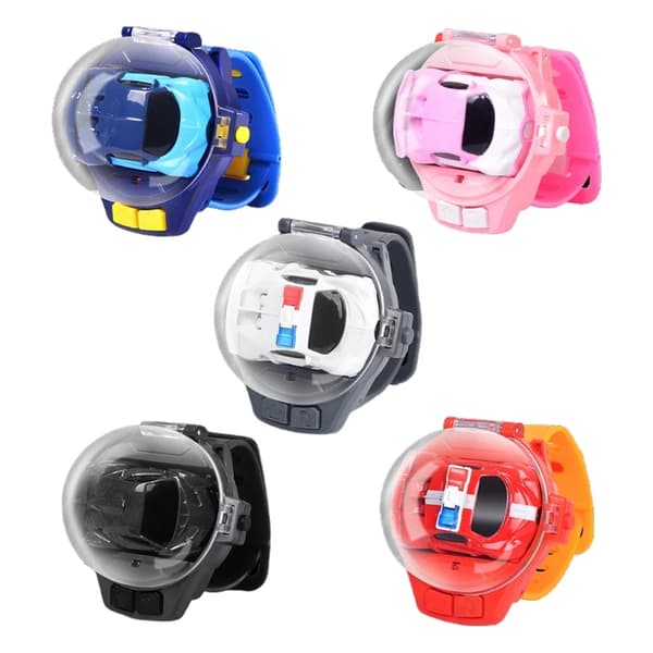 Nyhet Rc Watch Bärbar bil tecknad form USB watch bil gray