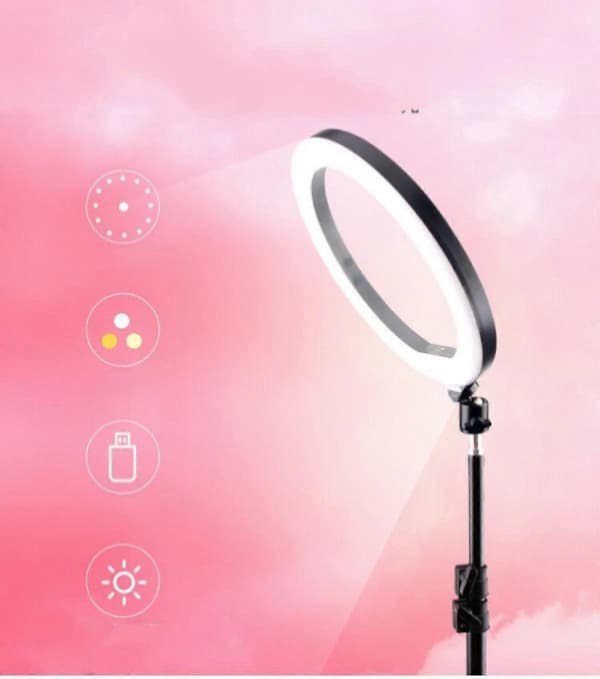 26CM LED Ring Light Sminke RingLight for Video, Studio, Sminke, Dimbar 3 Lysmoduser, Lett å Bære og Installere