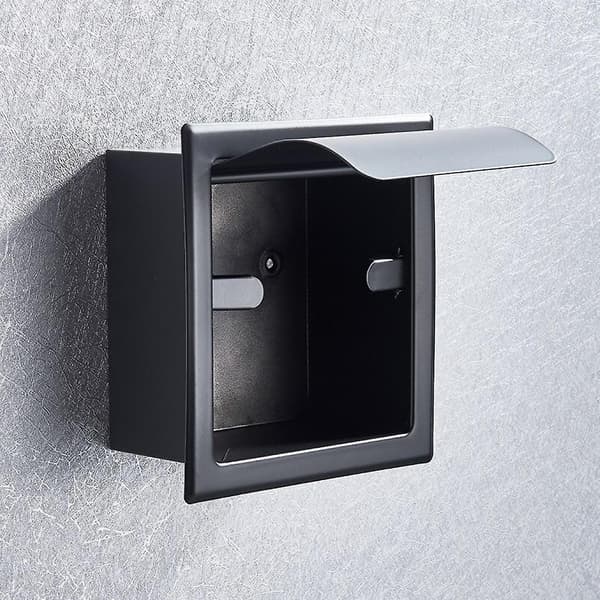 Mat Sort Krom Toiletpapirholder Rustfrit Stål 304 Paprulle Vævspap | Papirholder (sort)