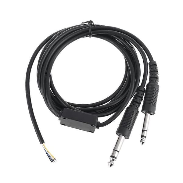 DIY Aviation Headset Dobbeltstik Fly Holdbart Hovedtelefoner Udskiftningskabel