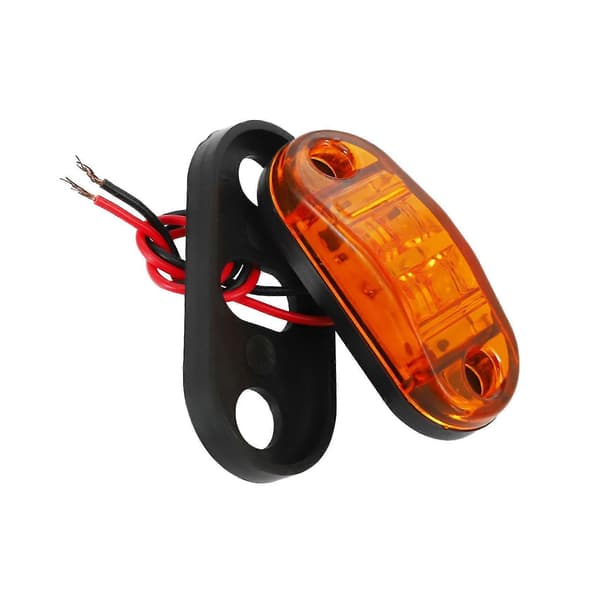 10 stk. 2 LED Lys Oval Klarering Tilhenger Bil Lastebil Side Markeringslys Baklampe