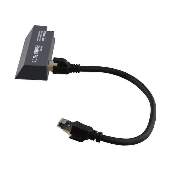 CB2 Antenneadapter til V2 DISHY Kabeladapter til RJ45 for 12V 24V Konverteringskabel og Tilslutning Black