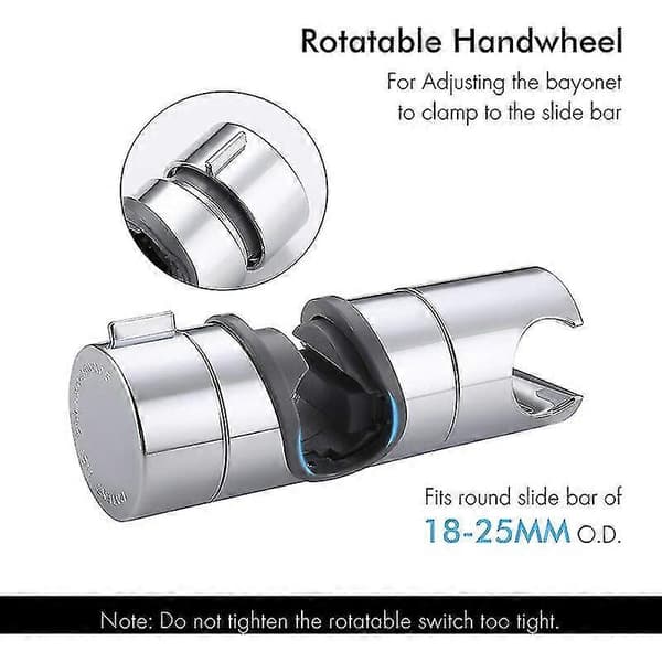 Dusjhodeholder 18-25mm Diameter Hånddusjholder Baderomstilbehør Justerbar Dusjsøyle Erstatning Dusjhodeholder Abs Krom, Pb4-ch