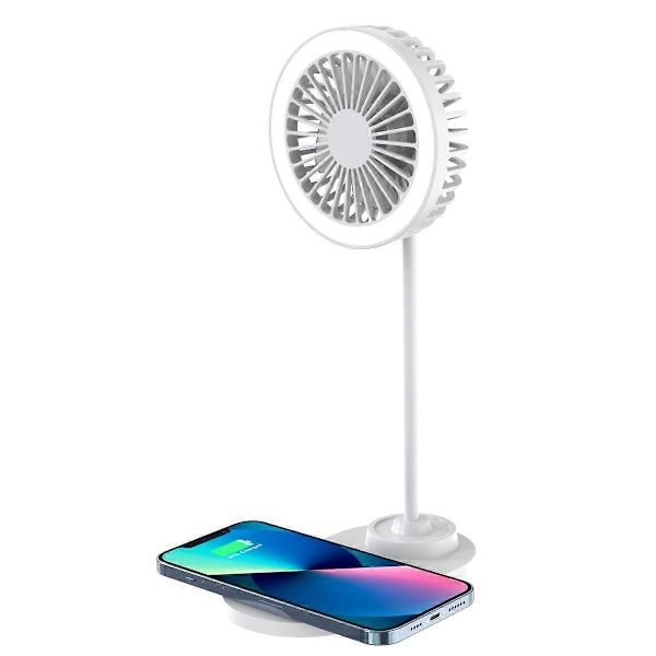 Trådløs opladningsventilator med fyldlys