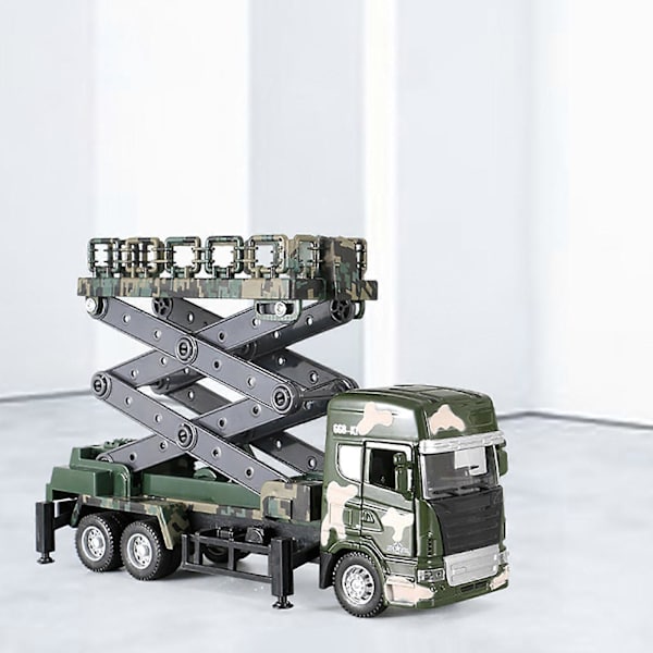 Armylift Leksaksbil, Gjuten Liten Militärbil, Activearmy Lift Ljus- och Ljudeffekter Gåva, Lämplig För 3-8 År Gamla Pojkar Flickor A