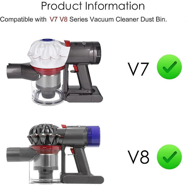 Dammlock & Filterbyte & Motor Bakre Kåpa för V8 Sladdlösa Dammsugare Reparationsdammsugardelar