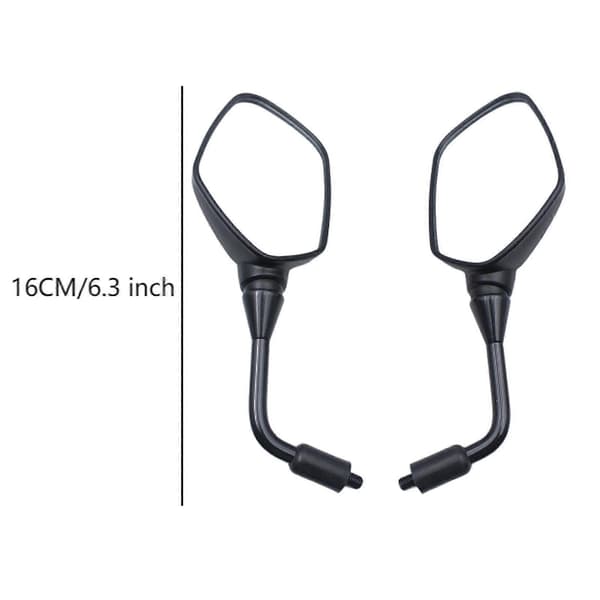 2x Sidespeil Tilbehør for Honda CB300F 2014-2018 CB650F 2014-2018 Black 16cm