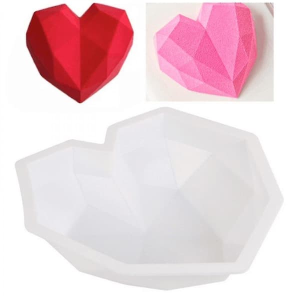 Kjøkkenutstyr Sett Valentinsdag Hjerteformet Silikonform Sett Sjokoladeform DIY Bake Sett