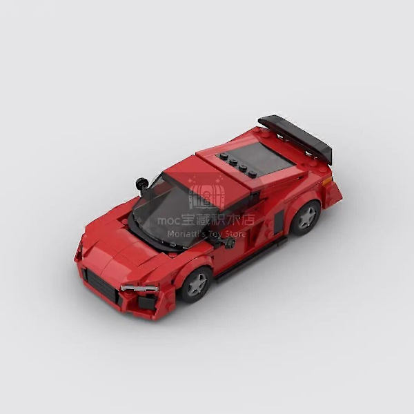 Moc Superbil R8 412 Delar Racing Speed Champion Racer Byggklossar Kreativa Garageleksaker För Pojkar Presenter Leksaksbilar