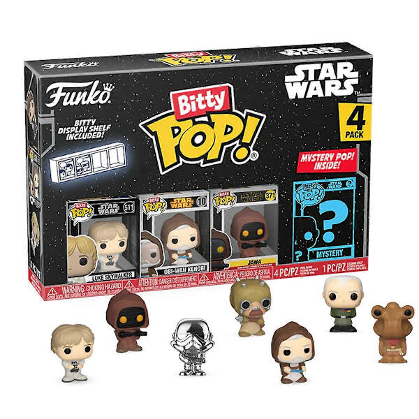 Luke Skywalker 4-pakning Star Wars Bitty Pop! Vinylfigurer Multicolor One Size