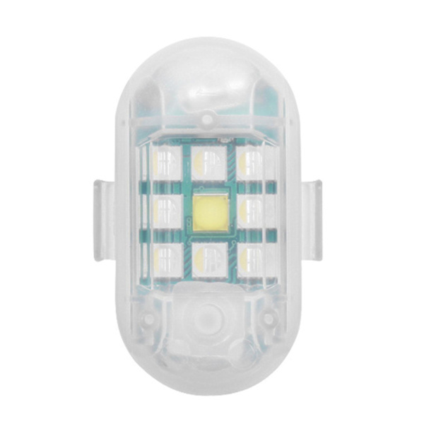 2 stk. LED Strobelys Nattvarsellys for Biler Lastebiler Fly Clear 2.2cmx5.2cm