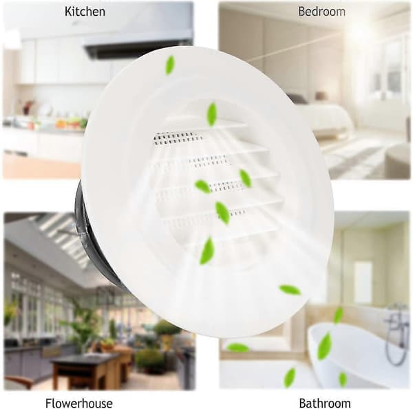 6\" Rund ABS Ventilationsgaller Med Insektsskydd, Ventilationsöppning (150mm)