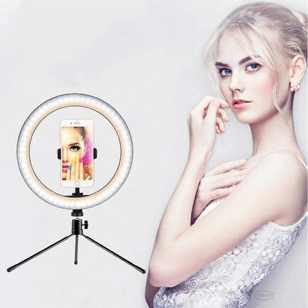 Ring Light 10 Tommer Led Selfie Stick Ringlampe