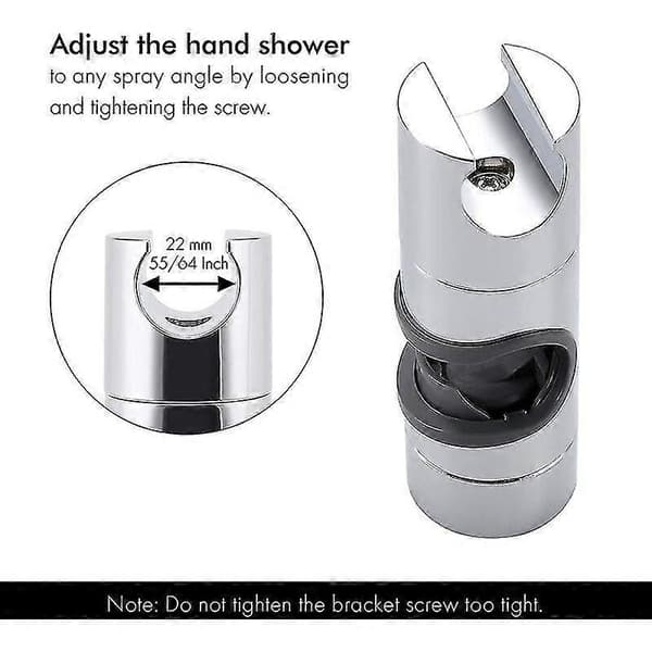 Dusjhodeholder 18-25mm Diameter Hånddusjholder Baderomstilbehør Justerbar Dusjsøyle Erstatning Dusjhodeholder Abs Krom, Pb4-ch