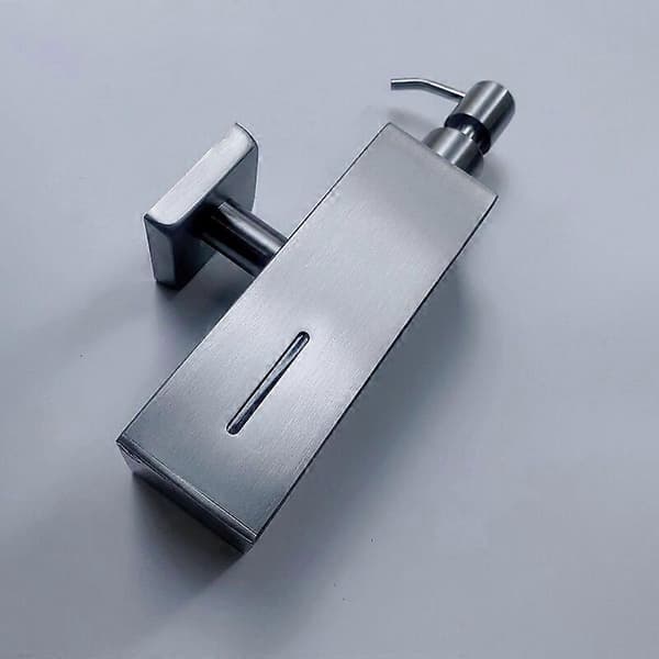 Børstet guld sæbedispenser, vægmonteret shampoo sæbedispenser, flydende sæbeholder, rustfrit stål tryk håndspritflaske Brushed Square