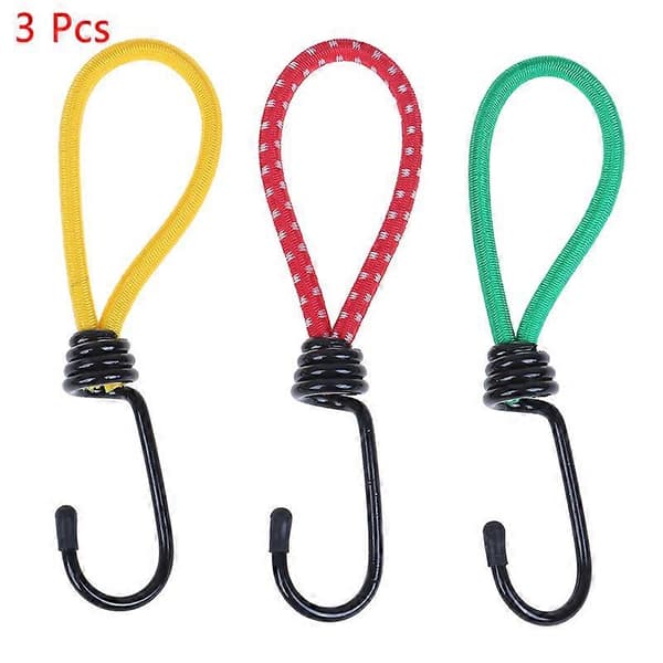 3 stk/parti Telt Elastisk Snor Spenne Utendørs Camping Telt Elastisk Snor Spenne Høy Elastisitet Faste Stropper Camping Telt Tilbehør