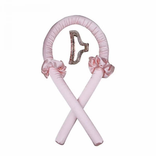 Värmelöst Locktång Hårband Lazy Locktång Set pink