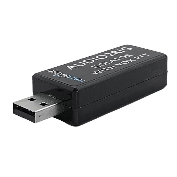 AUDIO2RIG USB-ljudkortskontakt för amatörradio, ICOM affärsradio stöder PTT-kontroll Black