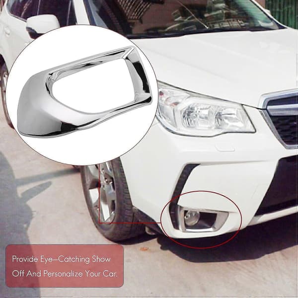 For Forester 2014 2015 2016 Krom Front Tåkelys Lampe Støtfanger Tåkelys Deksel Trim Ramme List