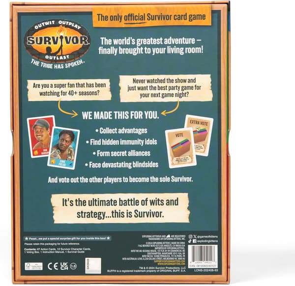 Survivor: The Tribe Has Spoken av Exploding Kittens Kortspill for voksne og familier