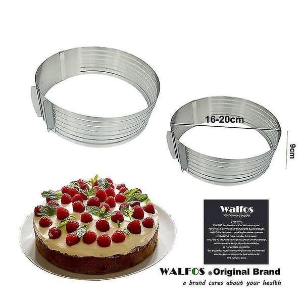Bageplader til småkager, udtrækkelig kage design cirkel i rustfrit stål Mousse Ring Bageværktøj Kageform Form Kagepande No13420