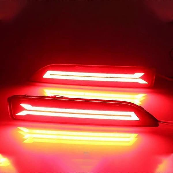 2 stk. For -v 2007 2008 2009 Multifunksjonell LED Bakre Støtfangerlys Bakre Tåkelys Auto Pære Bremselys
