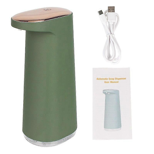 USB Ladattava Vaahtoava Nestesaippua-annostelija Kylpyhuoneeseen Keittiöön Kosketusvapaa 450ML Automaattinen Kannettava Deep Green