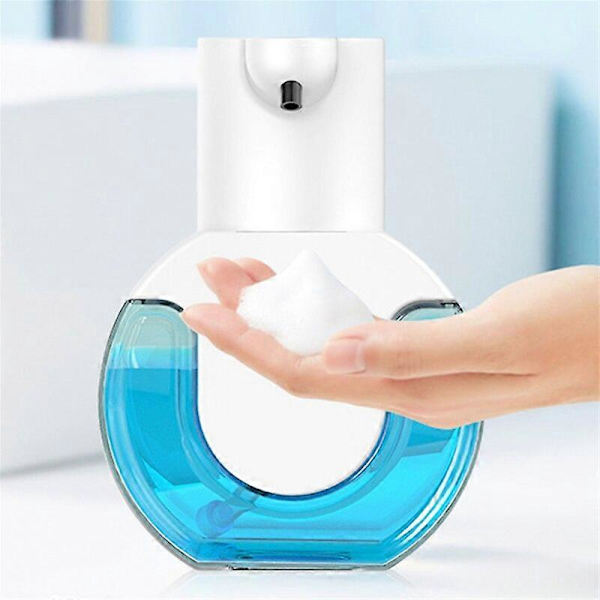 430 ml:n automaattinen saippua-annostelija, ladattava, 4 vaihdetta säädettävissä, seinään asennettava infrapuna induktiivinen vaahto nestesaippua-annostelija NEW Foam Dispenser