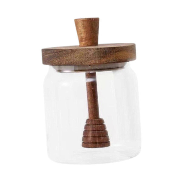 Honningkrukke Multifunktionel Vaskbar Honningbeholder til Te Sovser Bryllupsfest Clear 500ml
