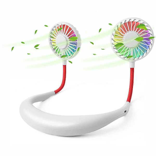 Hals Bärbar Sport Fans Hand Free Mini USB Uppladdningsbara hörlurar Design Bärbar Liten Vit
